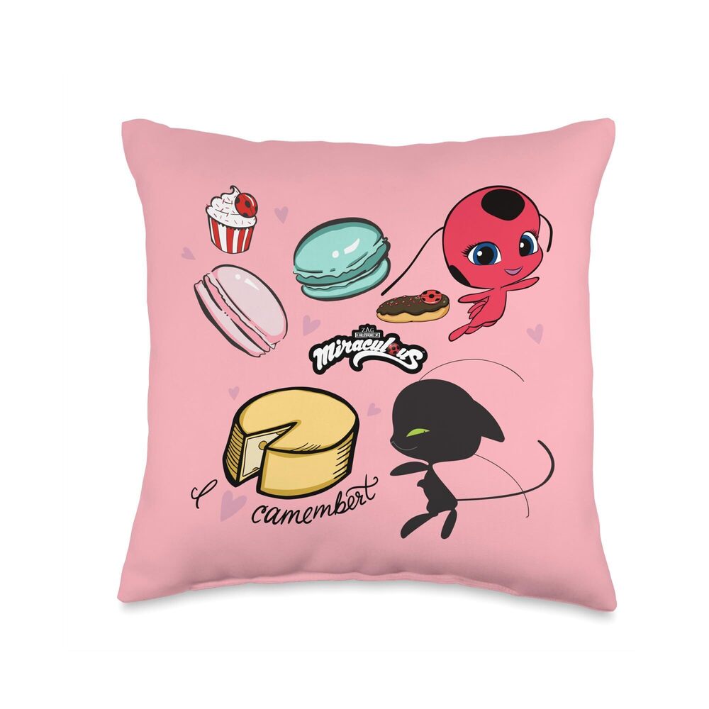 5273 Ladybug Tikki and Plagg Bakery Throw Pillow